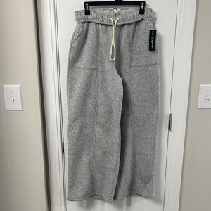 Derek Heart Light Gray Women’s Wide Leg Joggers NWT